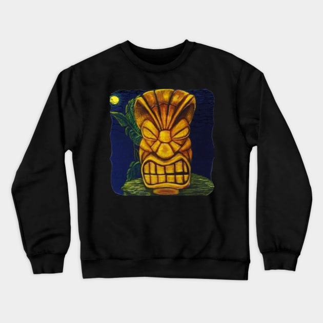 Tiki totem original art design tshirt Crewneck Sweatshirt by artnouveau2